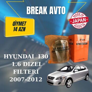 filter satisi: Hyundai I30, 1.6 l, Dizel, 2008 il, Orijinal, Yaponiya