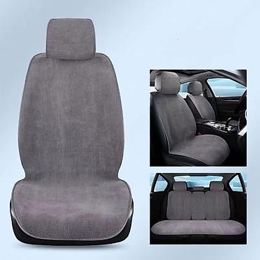 Чехлы и накидки на сиденья: Чехлы Велюровые, С подушкой, цвет - Черный, Новый, Бесплатная доставка — 6