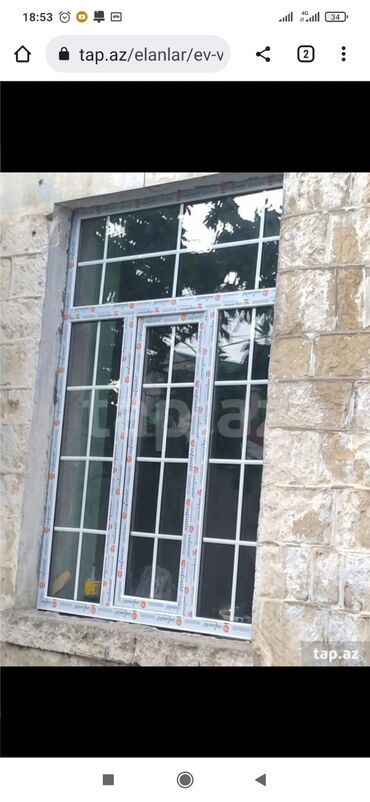 Pəncərələrin quraşdırılması, montajı: Plastik antrasit grey pəncərələr. Kəyfi̇yətli̇. Sərfəli̇ — 6