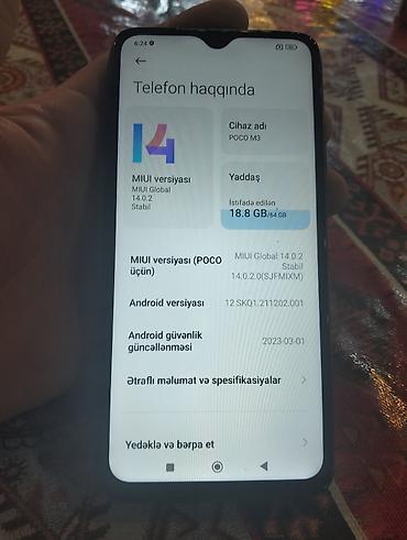poco x3 kabro: Poco M3, 64 GB, rəng - Qara, Barmaq izi, Zəmanət, Düyməli — 1