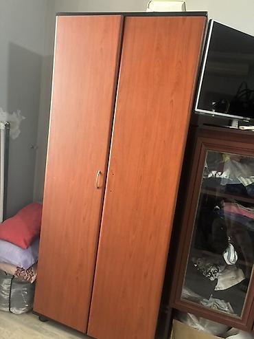 İki qapılı geyim şkafı - Material: laminat/LDSP ağac teksturalı səth lalafo.az -da İki qapılı geyim şkafı - Material: laminat/LDSP ağac teksturalı səth