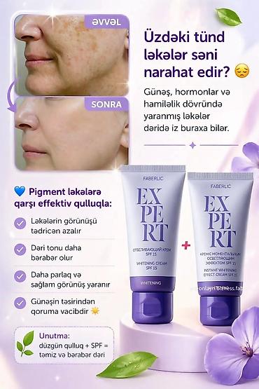 dermasol krem ne ucundur: Faberlic EXPERT – ləkə qarşıtı ağardıcı krem dəsti (SPF 15) Məhsulun — 1