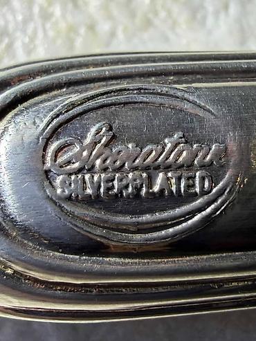 trotinet lidl: Vintage posrebreni set za salatu špagete Italija Elegantni vintage — 5