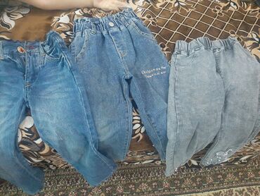 платье джинс коттон: Джинсы и брюки, цвет - Синий, Б/у