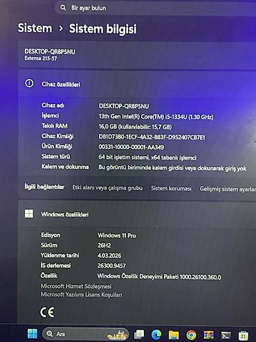 huawei band 11: Acer Extensa 215-57 noutbuk. Əsas xüsusiyyətlər: Acer Extensa 15 (i5 — 4