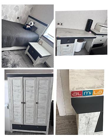 Genc yataq dəsti satilir. 650 azn. Carpayinin bazasi var. Yaxsi