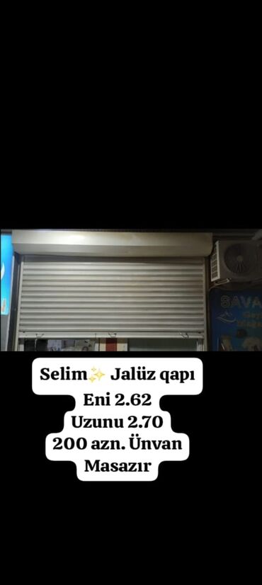 кварцевая лампа для помещений: Selim✨ Jalüz qapı Eni 2.62
Uzunu 2.70
200₼anat. Ünvan Masazır