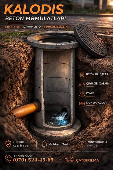 Beton kanalizasiya qapaqları: 🔹 Kalodis | Dəmir Beton Kalodis Məmulatları | Bakı və Rayonlar — 1