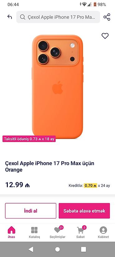Kabrolar: IPhone 17 pro max 8₼ kabro ici mexlidi iPhone 17 pro 6₼ lens — 14