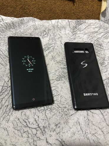 telefonlar samsunq: Samsung Galaxy Note 8, 64 GB, rəng - Qara, Sensor, Barmaq izi, Simsiz şarj