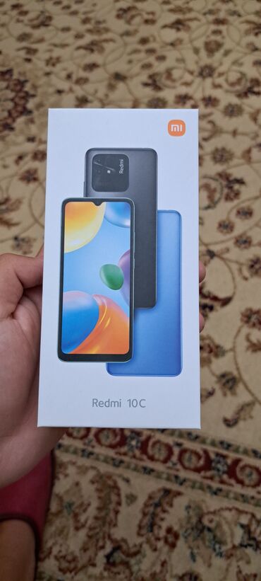 водонепроницаемый телефон: Xiaomi, Redmi 10C, Новый, 64 ГБ, цвет - Серый, 2 SIM