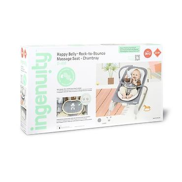 carters srbija: Kids II Ingenuity Ležaljka Happy Belly – Chambray (0–6 m) sa masažerom — 10