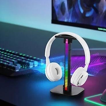 dinami: RGB LED işıqlandırmalı qulaqcıq stendi - Masaüstü üçün estetik və — 2