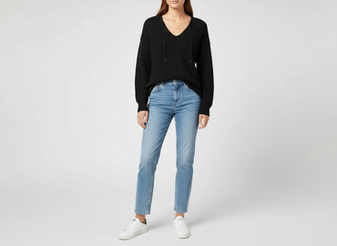 h m sweter w paski: H&M, Sweter damski, rozmiar M