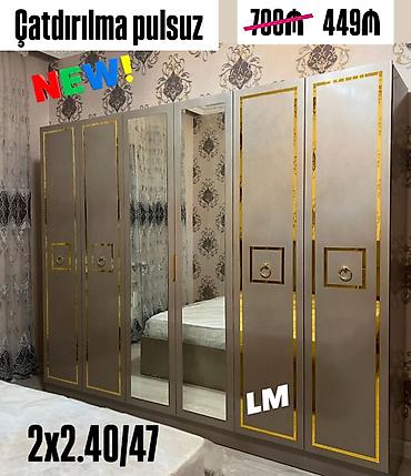 tekli carpayi: Düz dolab, Yataq otağı üçün, Paltar üçün, 6 qapı — 1