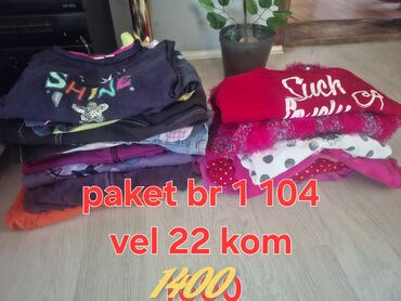 Paketi dečije odeće: Paket: Farmerke, Helanke, Košulje, Unisex — 8