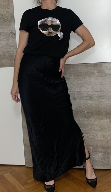 vunene suknje prodaja: L (EU 40), Maxi, color - Black