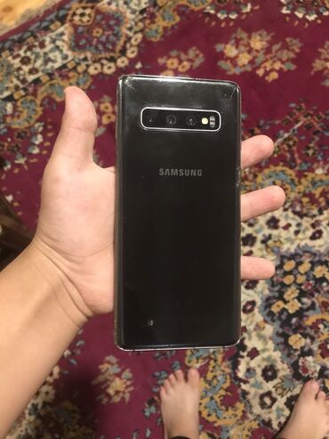 qubada telefon satisi: Samsung Galaxy S10, 128 GB, rəng - Qara, Barmaq izi