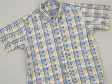 koszula krótki rękaw: Shirt 9 years, condition - Good, pattern - Cell, color - Light blue