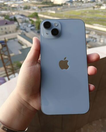 Apple iPhone: IPhone 14 Plus, 256 GB, Mavi, Sənədlərlə, Face ID