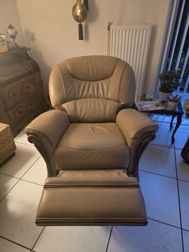 Stilske garniture: Kožna garnitura za dnevni boravak – komplet 1 - Sastav: trosed sa tri — 3