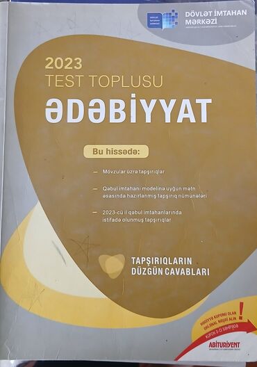 edebiyyat 5 ci sinif pdf yukle: Qəbul imtahanlarına hazırlaşmaq üçün nəzərdətutulmuş "Ədəbiyyat Test