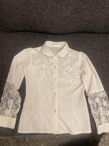 стильная белая блузка: Детский топ, рубашка