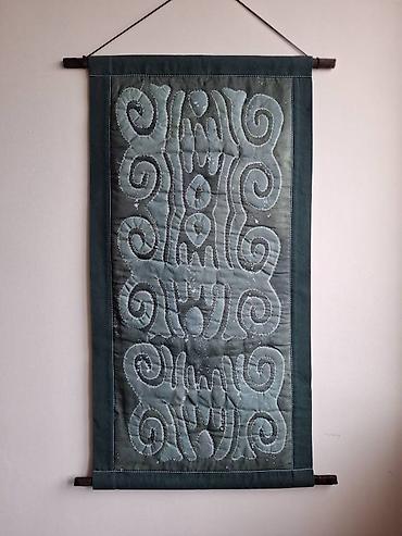 Панно: Объемные шелковые стеганные панно. старинный кыргызский орнамент — 14