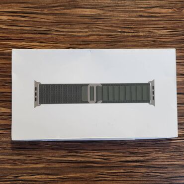 apple watch kemeri: Apple Watch Ultra Green Alpine 49mm kəməri Orijinal və bağlı qutuda