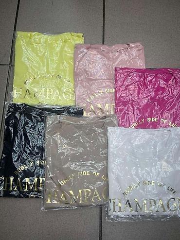 Majice kratkih rukava: Majice sa natpisima trendi basic modeli. Sira majica sa okruglim — 12