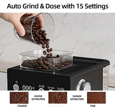 su aparat: Aeomjk avtomatik öğütücülü espresso aparat - 2-si-1-də: daxili kofe — 4