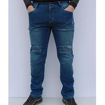Farmerke: Muške jeans pantalone – biker/karirano šivenje - Model: slim/straight — 5