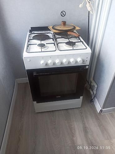 Техника для кухни: Газовая плита с духовкой Ortel (напольная) - 4 конфорки: 3 газовые + — 1