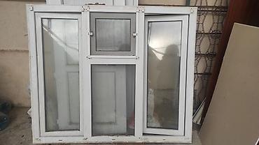 islenmis pencere: PVC pəncərə bloku - Material: ağ rəngli PVC profil - Blok quruluşu: 3 — 1