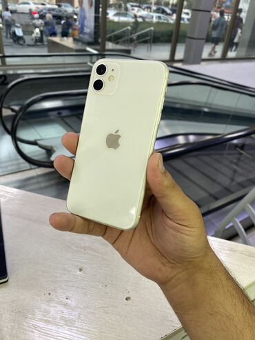 iphone xr цена в бишкеке бу: IPhone 11, Б/у, 128 ГБ, Белый, 84 %