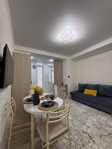 однокомнатная квартира: Квартира, 🏡 Новая стильная однокомнатная квартира на первой береговой линии! ЦО Кыргызское взморье, Бостери, Детская площадка, Парковка, стоянка, Охраняемая территория