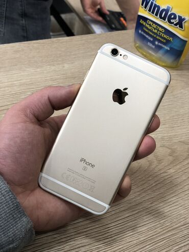 Apple iPhone: IPhone 6s, Б/у, 32 ГБ, Золотой, Чехол, 100 %