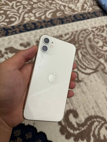 телефон дёшево: IPhone 11, Колдонулган, 128 ГБ, Ак, Каптама, 74 %