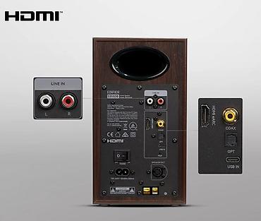 edifier ses sistemi: Edifier S355DB Black 2.1 dinamik sistemi. Bu sistemin 8 düymlük — 6