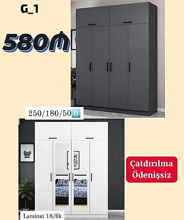 koridor ucun skaflar: Düz dolab, Yataq otağı üçün, Qarderob, Açılan, Korpuslu, 6 qapı — 7