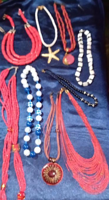 Ogrlice: Ručno rađene ogrlice – razni modeli - Set od zlatno‑braon perli — 11