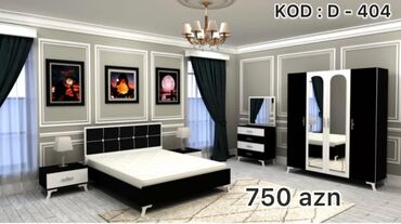 Masa və oturacaq dəstləri: 2 təknəfərlik çarpayı, Dolab, Tumba, 2 tumba, Azərbaycan, Yeni