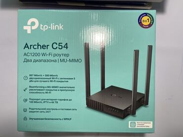 антенна для роутера: Wi-Fi роутер TP-Link Archer C54 стандарта AC1200. Поддерживает два