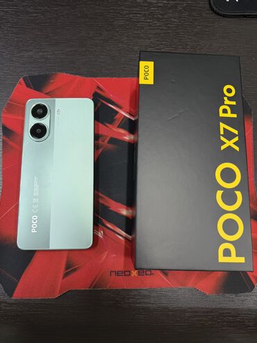 джойстик для телефон: Poco X7 Pro, Колдонулган, 256 ГБ, түсү - Жашыл, 2 SIM