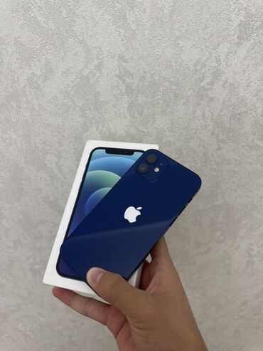 xr телефон: IPhone 12, 64 ГБ, Синий, Коробка, 77 %