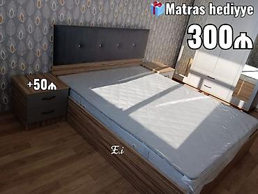 Ev və bağ: Yeni, İkinəfərlik çarpayı, Matras ilə, Siyirməsiz, Azərbaycan — 2