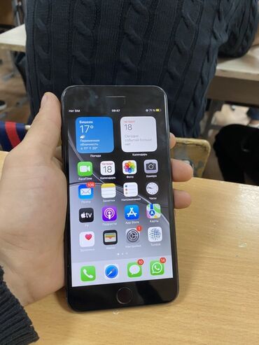 айфон 8 не бу: IPhone 7 Plus, 128 ГБ, Jet Black, Каптама, 100 %