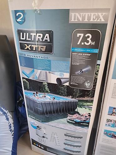 İdman və istirahət: İntex Ultra XTR dikdörtqanüstü hovuz dəsti - Ölçü: təxminən 7.32 m x — 4