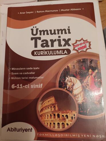 Kitablar, jurnallar, CD, DVD: İşlənmiş olsa da,yeni kimidir. Sadəcə ili köhnədir,amma abituriyentlər