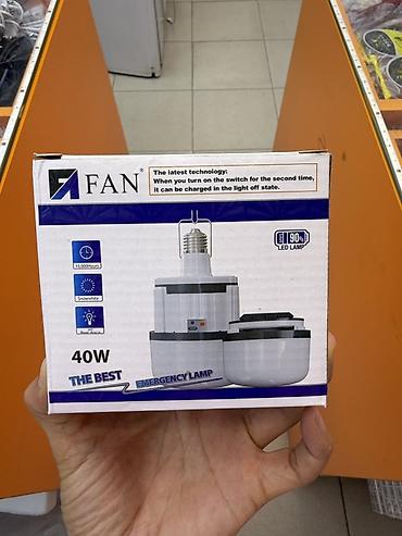 лампы на аккумуляторе: Аварийная светодиодная лампа FAN, 40W - Тип: LED-лампа с — 1